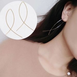 Thin Open Loop Earrings in Gold-NEW!